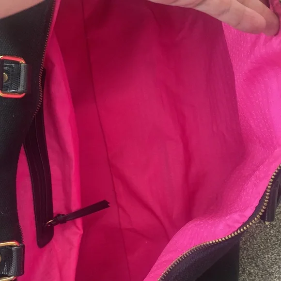 Victoria Secret Black Canvas Over Night Bag - Picture 3 of 9